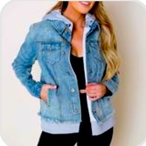 Dottie Hooded denim jacket. NWT.
